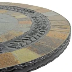 Virginia 60cm Bistro Table Set With 2 Mayfield Chairs -Gardens and Outdoors 1000098441 alt03