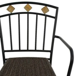 Virginia 60cm Bistro Table Set With 2 Mayfield Chairs -Gardens and Outdoors 1000098441 alt04