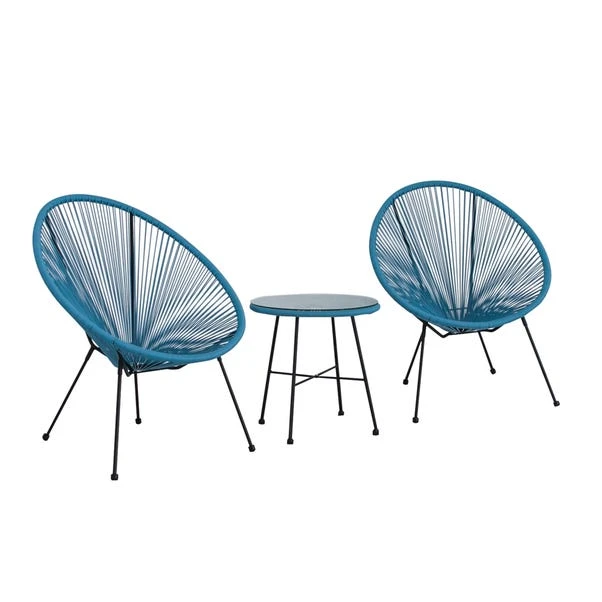 Monaco 2 Seater Blue Egg Chair Bistro Set 9 Monaco 2 Seater Blue Egg Chair Bistro Set - Image 7