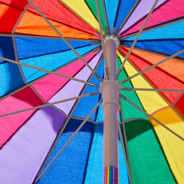 2.5m Rainbow Tilt Beach Parasol 5 2.5m Rainbow Tilt Beach Parasol - Image 3