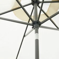 2.7m Cream Crank Parasol 8 2.7m Cream Crank Parasol -Gardens and Outdoors 1000159340 alt02