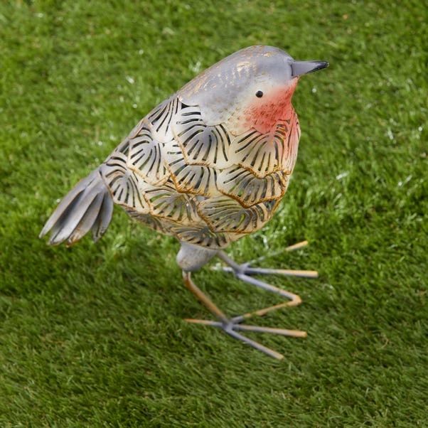 Metal Robin Indoor Outdoor Ornament 4 Metal Robin Indoor Outdoor Ornament - Image 2