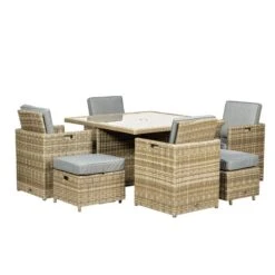 Wentwoth 8 Seater Cube Set -Gardens and Outdoors 1000162614 alt01