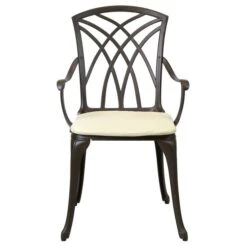 Oval 6 Seater Black And Bronze Dining Set -Gardens and Outdoors 1000162668 alt02