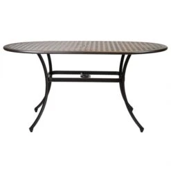 Oval 6 Seater Black And Bronze Dining Set -Gardens and Outdoors 1000162668 alt03