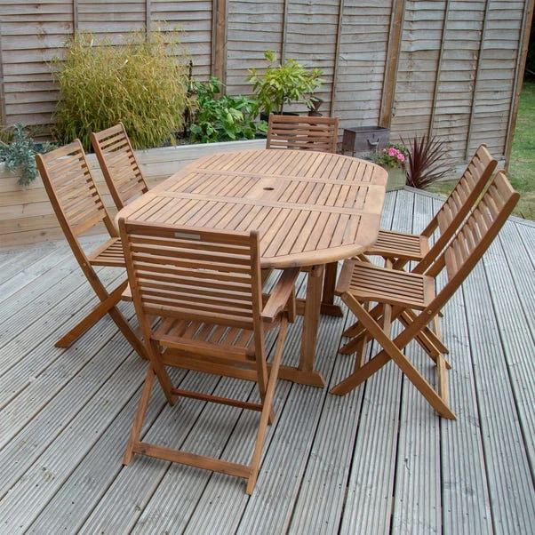 Acacia 6 Seater Extendable Dining Set 11 Acacia 6 Seater Extendable Dining Set - Image 9