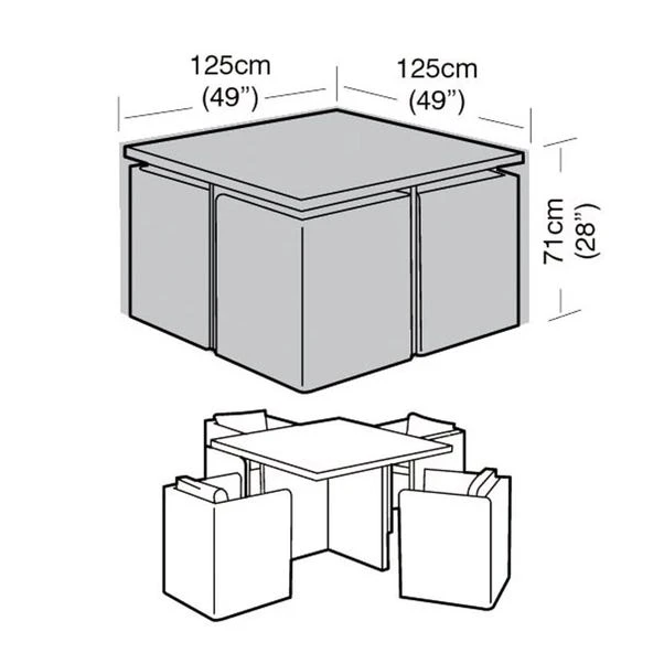 Garland 4 Seater Cube Furniture Set Cover 4 Garland 4 Seater Cube Furniture Set Cover - Image 2