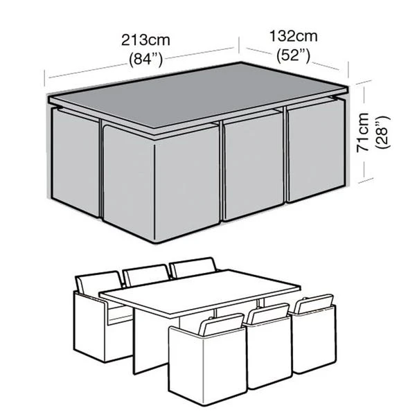 Garland 6 Seater Cube Furniture Set Cover 4 Garland 6 Seater Cube Furniture Set Cover - Image 2