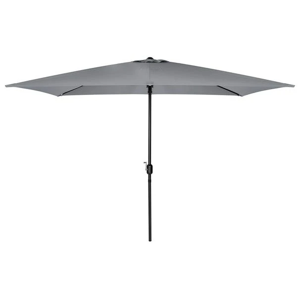 3m X 2m Light Grey Rectangular Crank Parasol 3 3m X 2m Light Grey Rectangular Crank Parasol