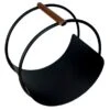Iron And Leather 43cm Round Log Holder 2 Iron And Leather 43cm Round Log Holder -Gardens and Outdoors 30598544