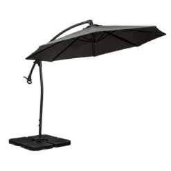 3m Royal Craft Deluxe Pedal Operated Rotational Cantilever Parasol With Cross Stand -Gardens and Outdoors 30650022 alt03
