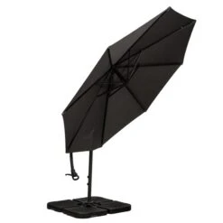3m Royal Craft Deluxe Pedal Operated Rotational Cantilever Parasol With Cross Stand -Gardens and Outdoors 30650022 alt05