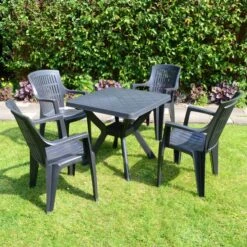 Trabella 4 Seater Seat Dining Set -Gardens and Outdoors 30651944