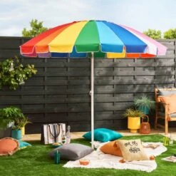 2.5m Rainbow Tilt Beach Parasol