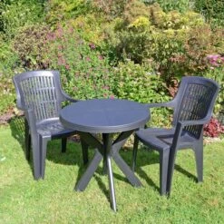 Tivoli 2 Seater Dark Grey Bistro Set With Parma Chairs