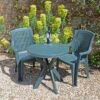 Tivoli 2 Seater Green Bistro Set With Parma Chairs -Gardens and Outdoors 30694277