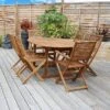 Acacia 6 Seater Extendable Dining Set -Gardens and Outdoors 30697645
