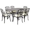Oval 6 Seater Black And Bronze Dining Set -Gardens and Outdoors 30697655
