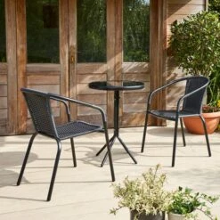 Rattan Bistro Chair 22 Rattan Bistro Chair -Gardens and Outdoors 30718841 alt02