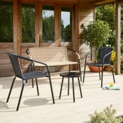 Rattan Bistro Chair 23 Rattan Bistro Chair -Gardens and Outdoors 30718841 alt04