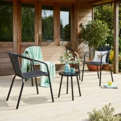 Rattan Bistro Chair 25 Rattan Bistro Chair -Gardens and Outdoors 30718841 alt06