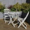 Acacia Washed Wood Bistro Set 1 Acacia Washed Wood Bistro Set -Gardens and Outdoors 30726036