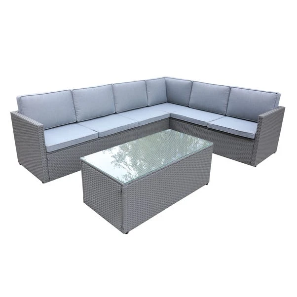 Berlin 6 Seater Grey Corner Lounging Set 3 Berlin 6 Seater Grey Corner Lounging Set