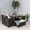 Cannes 8 Seater Brown Cube Set -Gardens and Outdoors 30727759