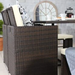 Cannes 8 Seater Brown Cube Set -Gardens and Outdoors 30727759 alt03