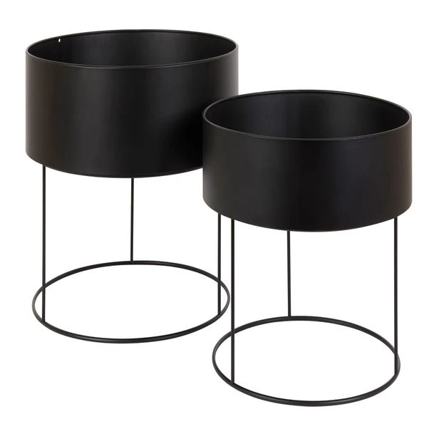 Set Of 2 Round Metal Plant Stands 4 Set Of 2 Round Metal Plant Stands - Image 2