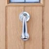 Traditional Scroll Chrome Door Knocker -Gardens and Outdoors 30756561