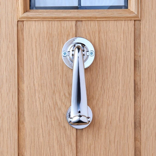 Traditional Scroll Chrome Door Knocker 3 Traditional Scroll Chrome Door Knocker