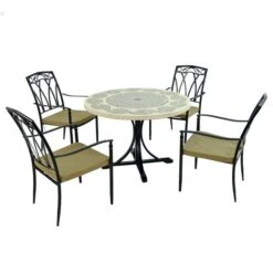 Avignon Dining Table With 4 Ascot Chairs Set 14 Avignon Dining Table With 4 Ascot Chairs Set -Gardens and Outdoors 30760653 alt02