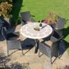 Avignon Dining Table With 4 Stockholm Black Chairs Set 1 Avignon Dining Table With 4 Stockholm Black Chairs Set -Gardens and Outdoors 30760655