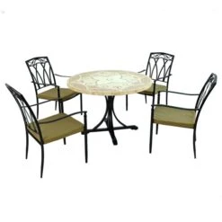 Provence Dining Table With 4 Ascot Chairs Set 14 Provence Dining Table With 4 Ascot Chairs Set -Gardens and Outdoors 30760656 alt02