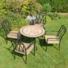 Riverside 91cm Patio Table Set With 4 Austin Chairs -Gardens and Outdoors 30760667