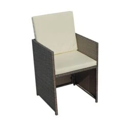 Cannes Brown 10 Seater Cube Set -Gardens and Outdoors 30763587 alt07