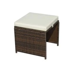 Cannes Brown 10 Seater Cube Set -Gardens and Outdoors 30763587 alt08