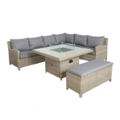 Wentworth 7 Piece Deluxe Modular Corner Lounge Set With Square Firepit 14 Wentworth 7 Piece Deluxe Modular Corner Lounge Set With Square Firepit -Gardens and Outdoors 30763611 alt05