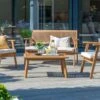 Brent Lounge Set With Cushions -Gardens and Outdoors 30763658