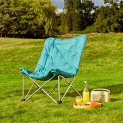 Elements Padded Camping Chair With Carry Bag -Gardens and Outdoors 30791830