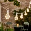 White Festoon String Lights 20 Bulbs -Gardens and Outdoors 30795090