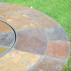 Bayfield Firepit 89cm Table With 4 Ascot Chairs Set -Gardens and Outdoors 30826728 alt04