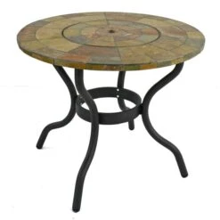Bayfield Firepit 89cm Table With 4 Ascot Chairs Set -Gardens and Outdoors 30826728 alt08