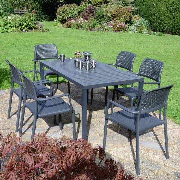 Cube Dining Table With 6 Bora Chair Set Anthracite 4 Cube Dining Table With 6 Bora Chair Set Anthracite - Image 2