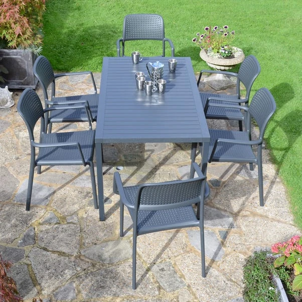 Cube Dining Table With 6 Bora Chair Set Anthracite 5 Cube Dining Table With 6 Bora Chair Set Anthracite - Image 3