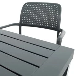 Cube Dining Table With 6 Bora Chair Set Anthracite 15 Cube Dining Table With 6 Bora Chair Set Anthracite -Gardens and Outdoors 30826762 alt06