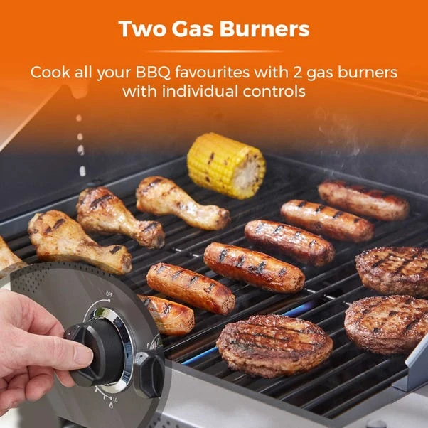 Tower Stealth 2000 Two Burner Gas BBQ, Black Steel 5 Tower Stealth 2000 Two Burner Gas BBQ, Black Steel - Image 3