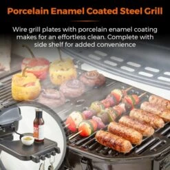 Tower Tourer Two Burner Portable Gas BBQ, Black Steel 15 Tower Tourer Two Burner Portable Gas BBQ, Black Steel -Gardens and Outdoors 30849209 alt04