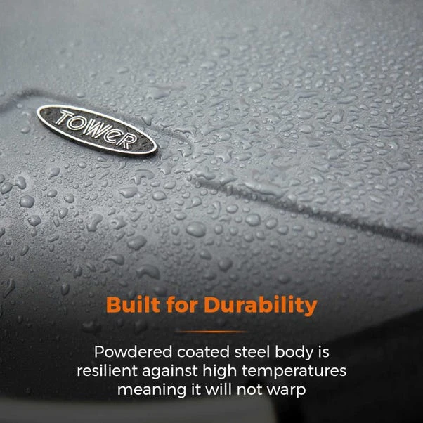 Tower Tourer Two Burner Portable Gas BBQ, Black Steel 8 Tower Tourer Two Burner Portable Gas BBQ, Black Steel - Image 6